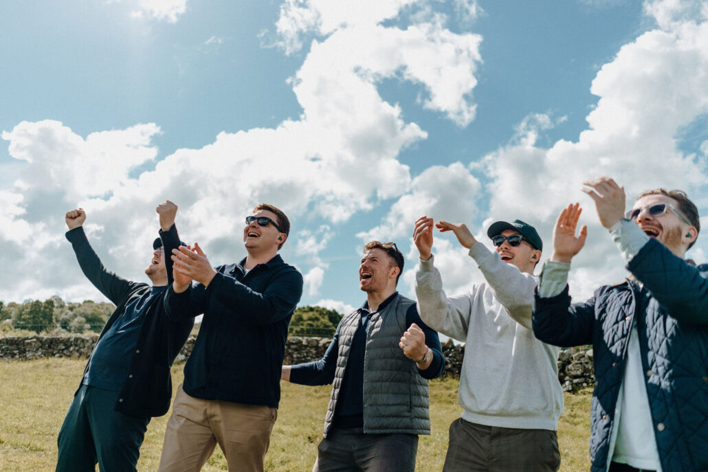 Groomsment clay pigeon shooting